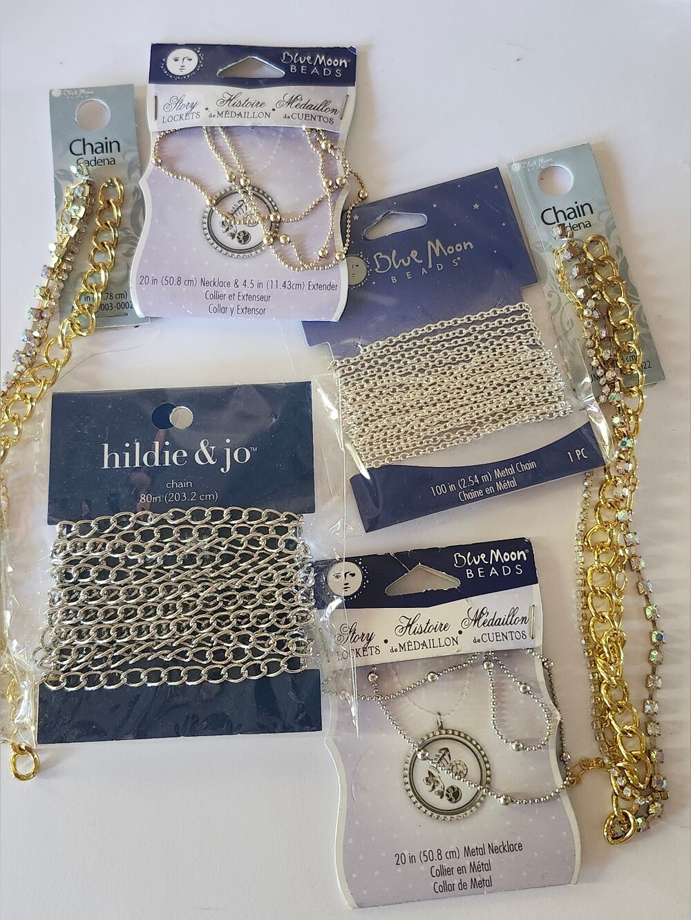 DESTASH ✨ Craft Jewelry Making Chain Lot | Blue Moon Beads & Hildie & Jo
